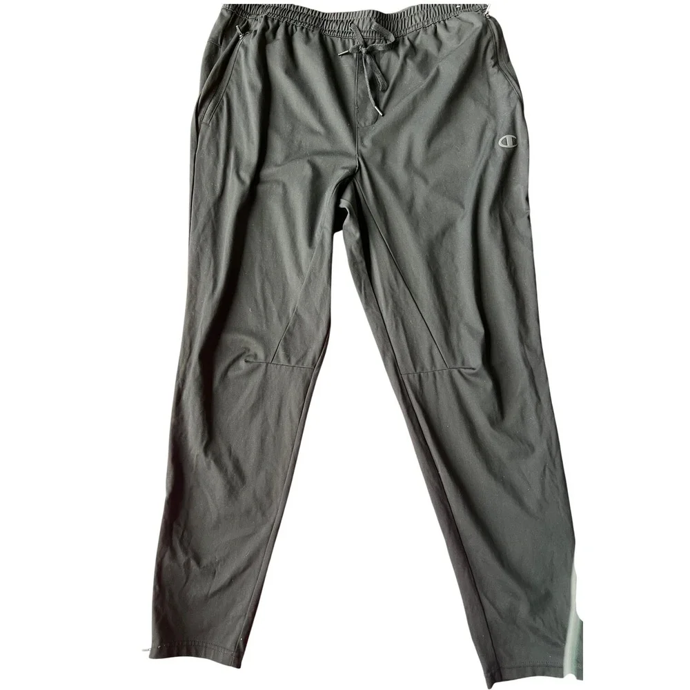 Champion Mens Black Athletic Jogger track Pants Medium athleisure‎ sporty gym